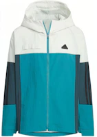 adidas Outdoor Windproof Water-Resistant Hooded Jacket - Arctic Blue/Plaster White JC6912 adidas Outdoor Windproof Water-Resistant Hooded Jacket - Arctic Blue/Plaster White JC6912