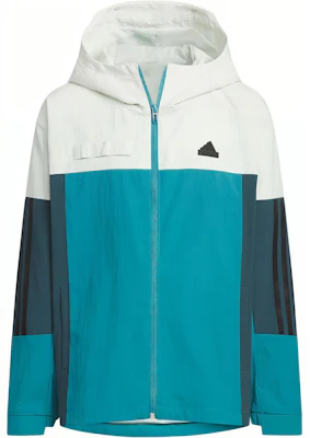 adidas 戶外防風防水連帽夾克 - 北極藍/灰白 JC6912 Order adidas 戶外防風防水連帽夾克 - 北極藍/灰白 JC6912
