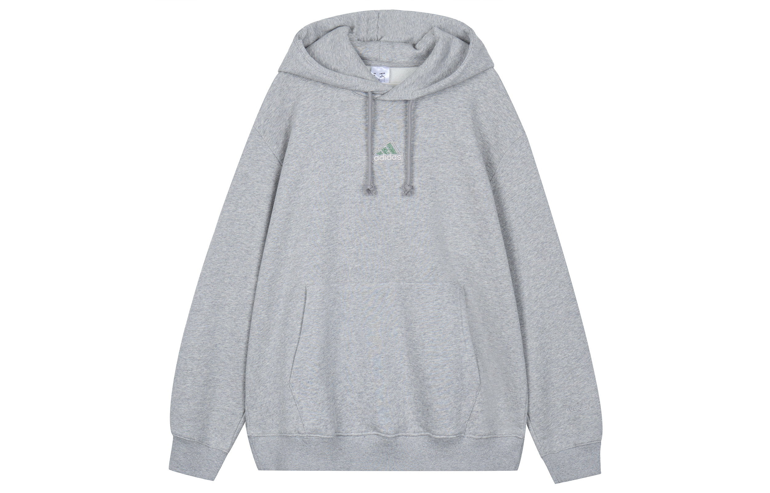 adidas Oversized Grey Hoodie with Embroidered Logo IN3165