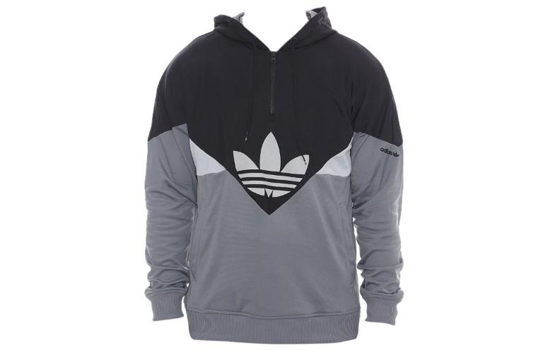 adidas Oversized Logo Print Hoodie Black X52239