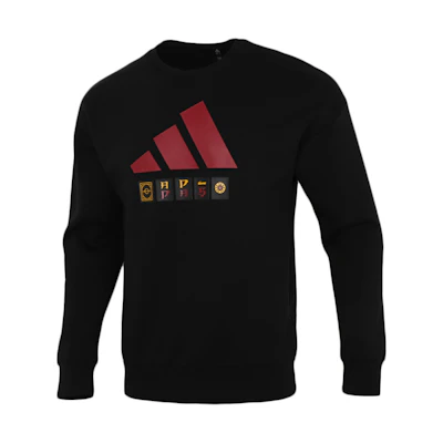 adidas Oversized Logo Pullover Sweatshirt Black Casual Wear H39214