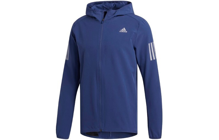adidas Own the Run Blue Hoodie Jacket - Breathable and Comfortable Running Wear FR0800