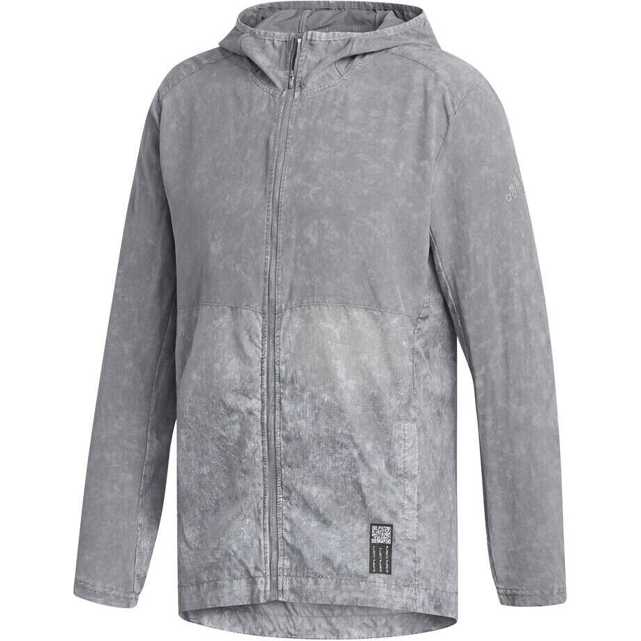 adidas Own The Run HD Windproof Waterproof Hoodie Jacket Men Grey ED9281