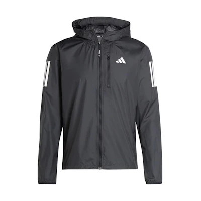 adidas Own the Run Hooded Breathable Running Jacket Black - Long Sleeve IN1483