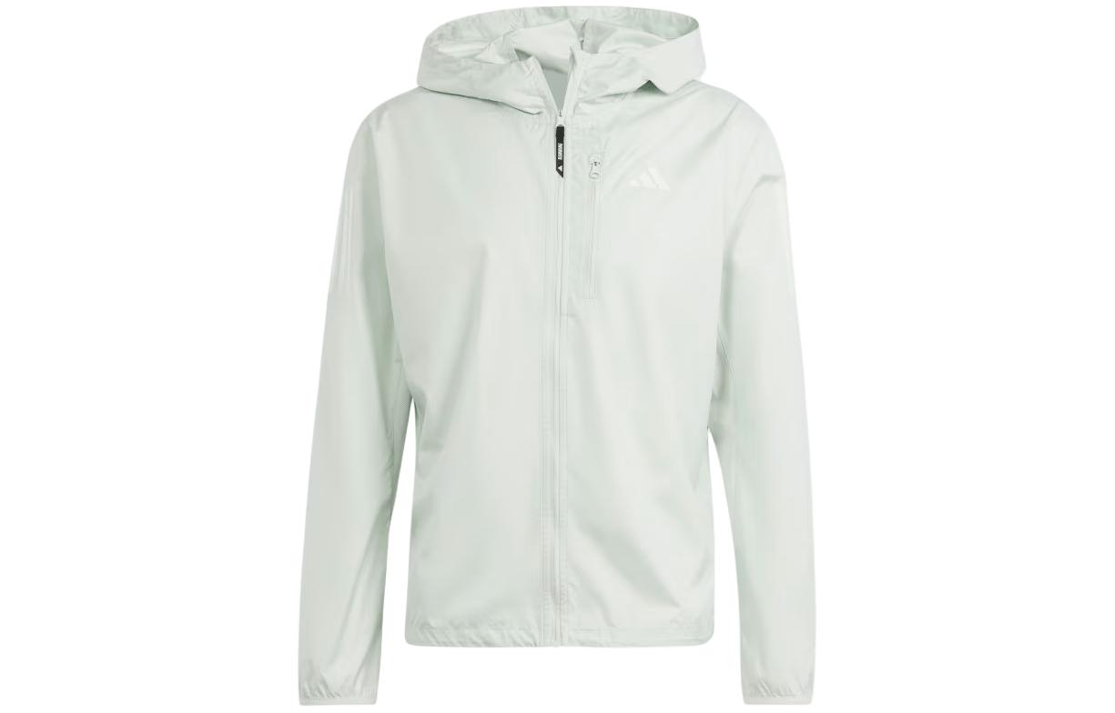 adidas Own The Run Jacket Green Full-Zip Hoodie Jacket IN1485