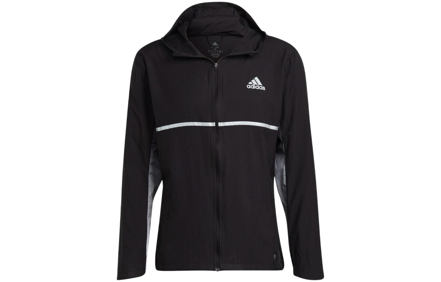 adidas Own the Run Japan Edition Colorblock Hoodie Jacket - Black HB9154