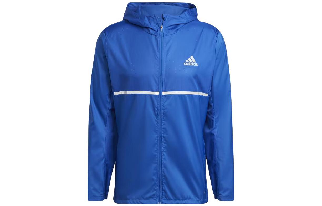 adidas Own The Run Loose Fit Hooded Jacket Blue HL3961