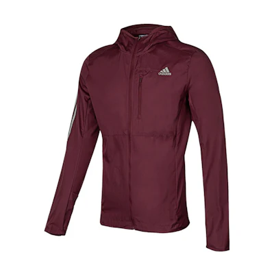 adidas Own The Run Maroon Hooded Woven Running Jacket H34516