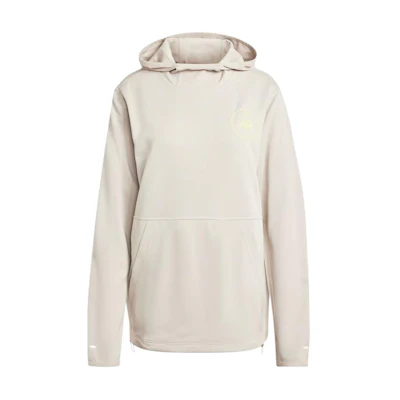 adidas Own The Run Reflective Hoodie Beige Unisex Running Sweatshirt IZ1644