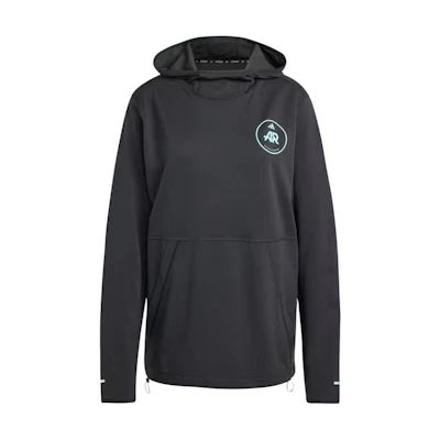 adidas Own The Run Runners Hoodie Gender Neutral Black Printed Pullover IW9274