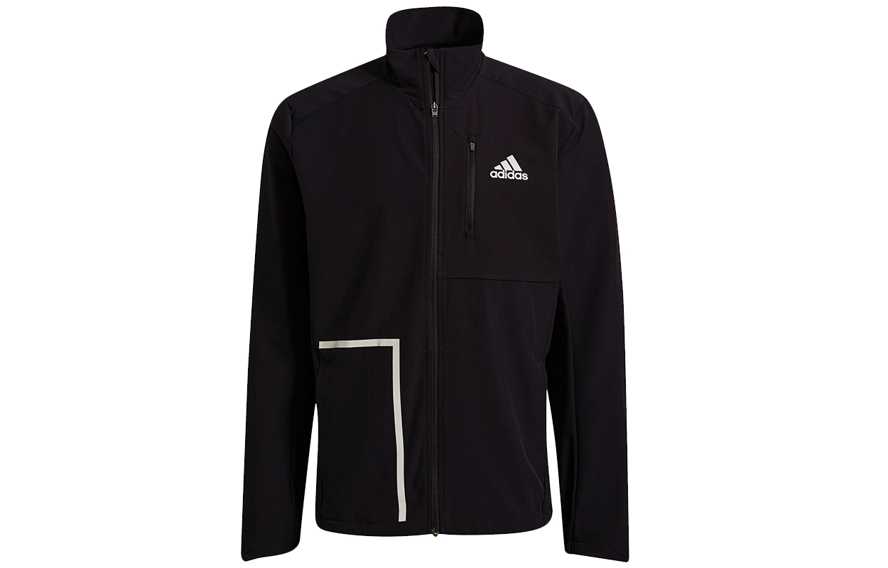 adidas Own The Run Training Jacket Black Sports Zip-Up GT8926