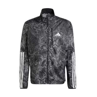 adidas Own The Run WindRDY Striped Logo Retro Track Jacket Black IS9581