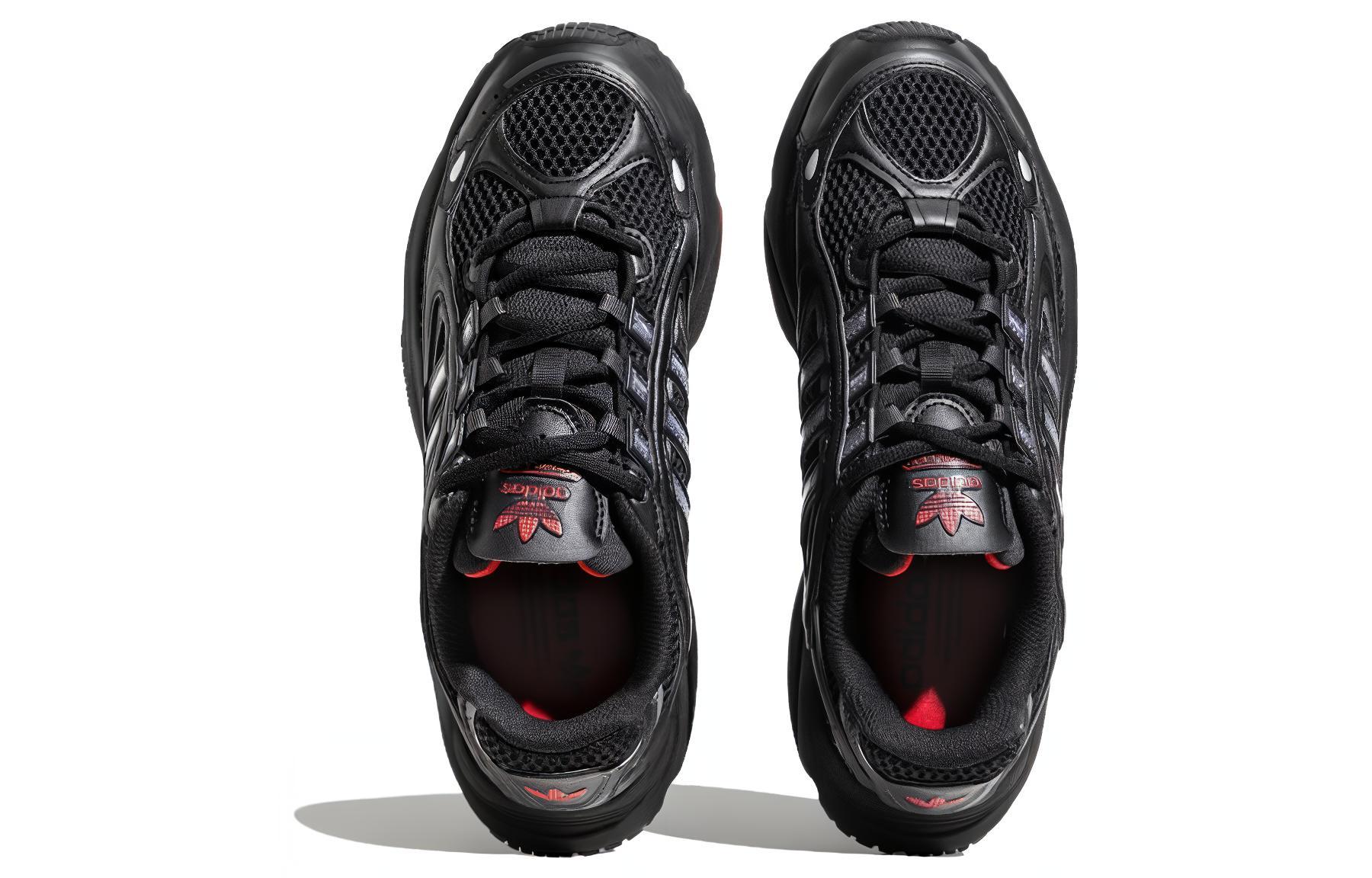 Shop adidas originals Ozmillen 圓頭繫帶 緩震耐磨 低筒 跑步鞋 男女同款 黑灰