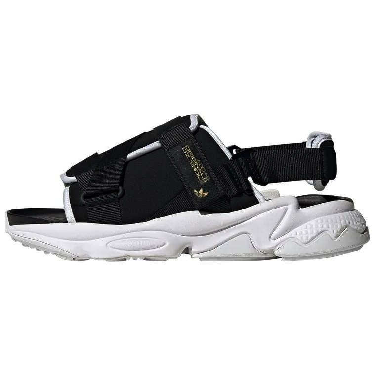 Buy adidas originals Ozweego涼鞋 休閒透氣涼鞋 男女兩性 黑