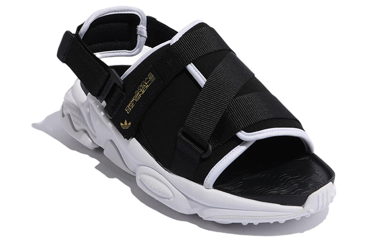 adidas Ozweego Sandal Black White Gold 圖 3