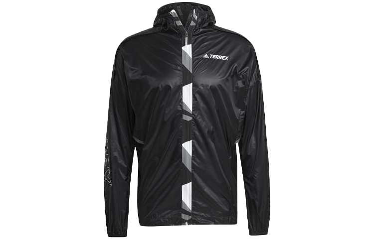 adidas Packable Outdoor Sports Hooded Jacket Black GJ7621