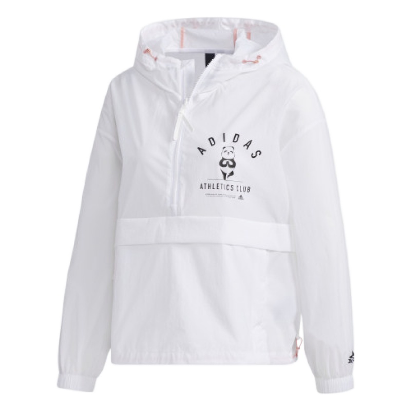 adidas Panda Anorak Unisex White Hooded Jacket GL5630