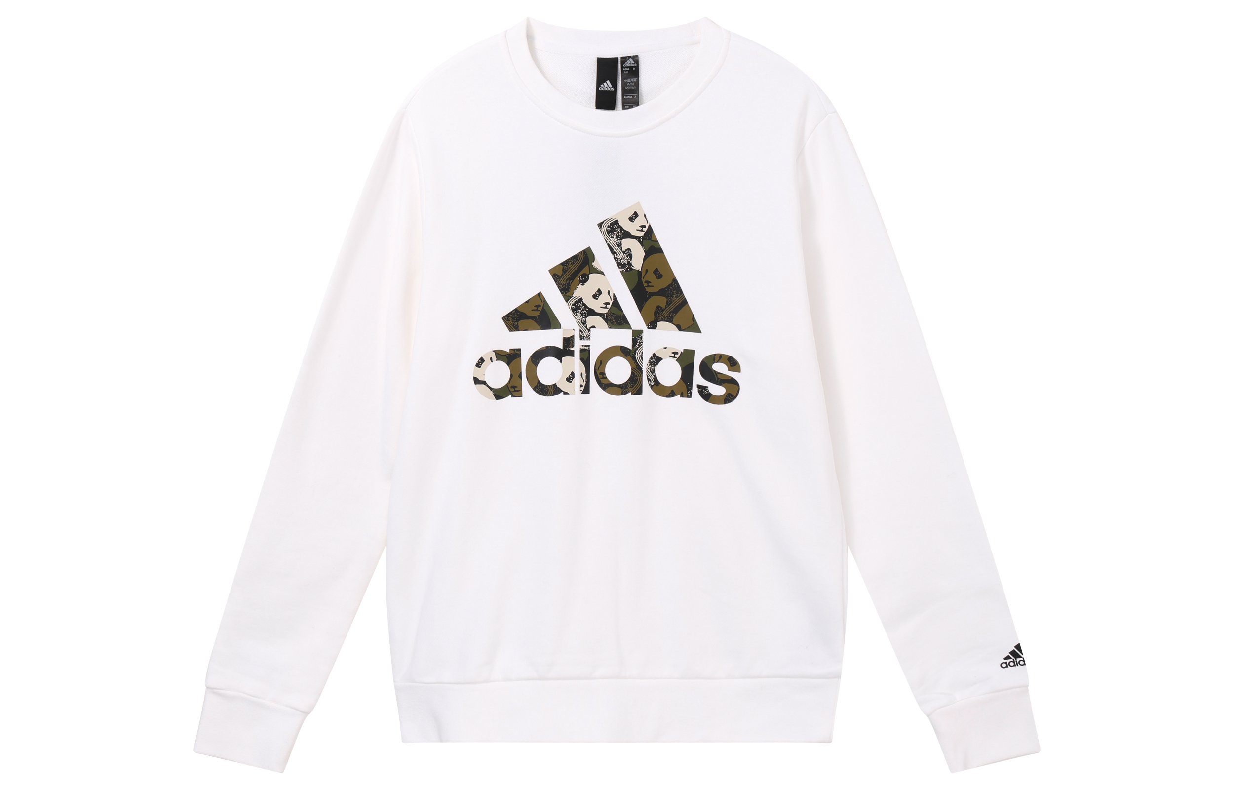 Buy Sudadera Blanca adidas Panda Logo Estampado Crewneck Pullover HM9377