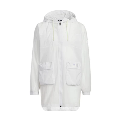 adidas PARKA WOVEN JACKET Gray/White Unisex Hooded Casual Sports Jacket HE9925