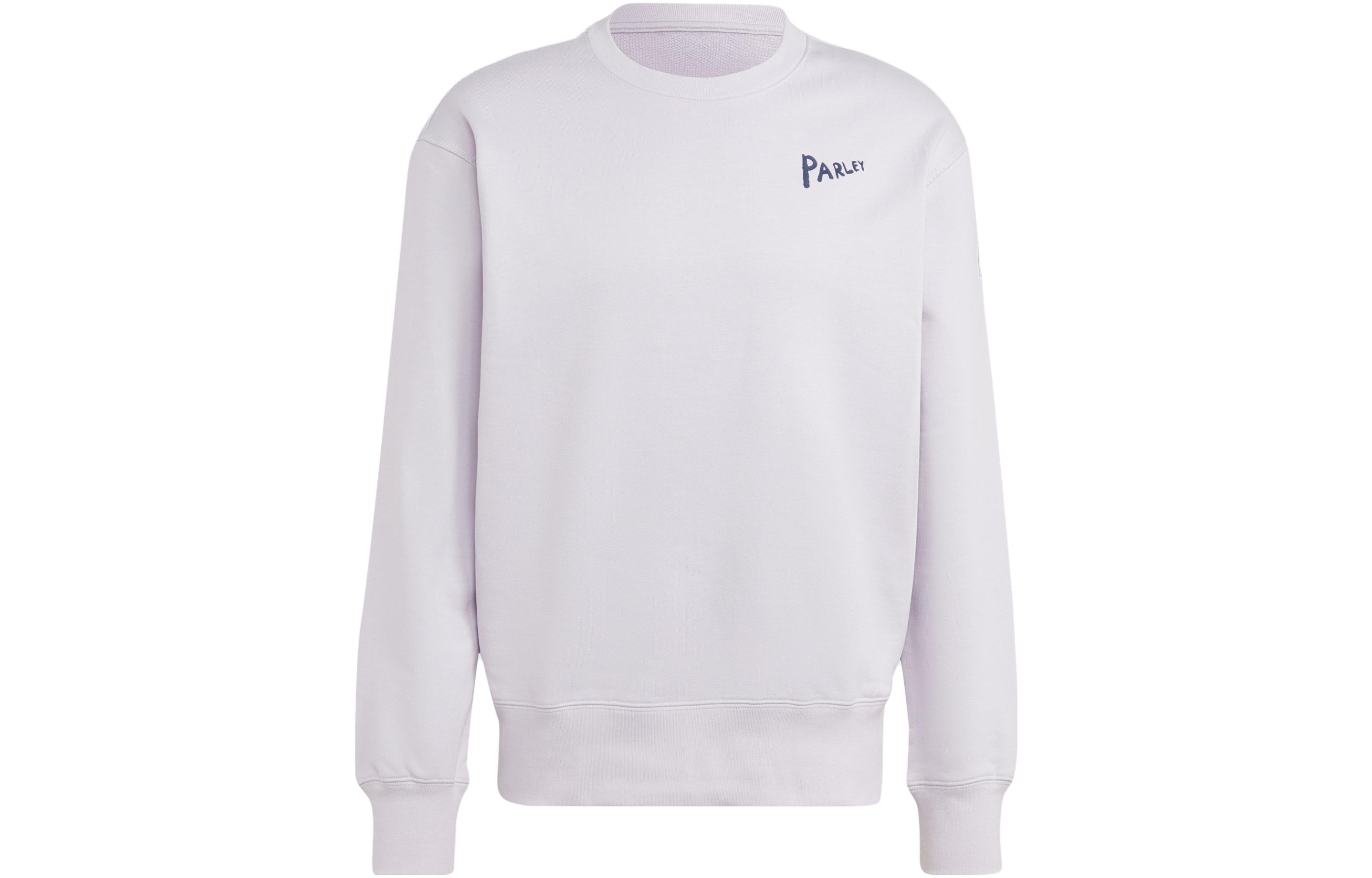 adidas Parley Silver Logo Printed Oversized Crewneck Sweatshirt Unisex HR6990