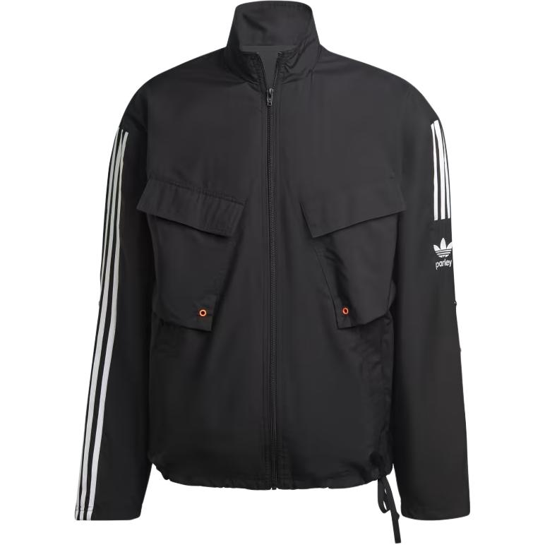 adidas Parley Trefoil Striped Logo Zip-Up Utility Jacket Black () HN7030