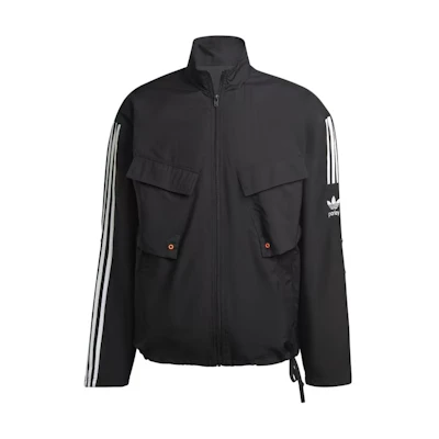 adidas Parley Trefoil Striped Logo Zip-Up Utility Jacket Black () HN7030