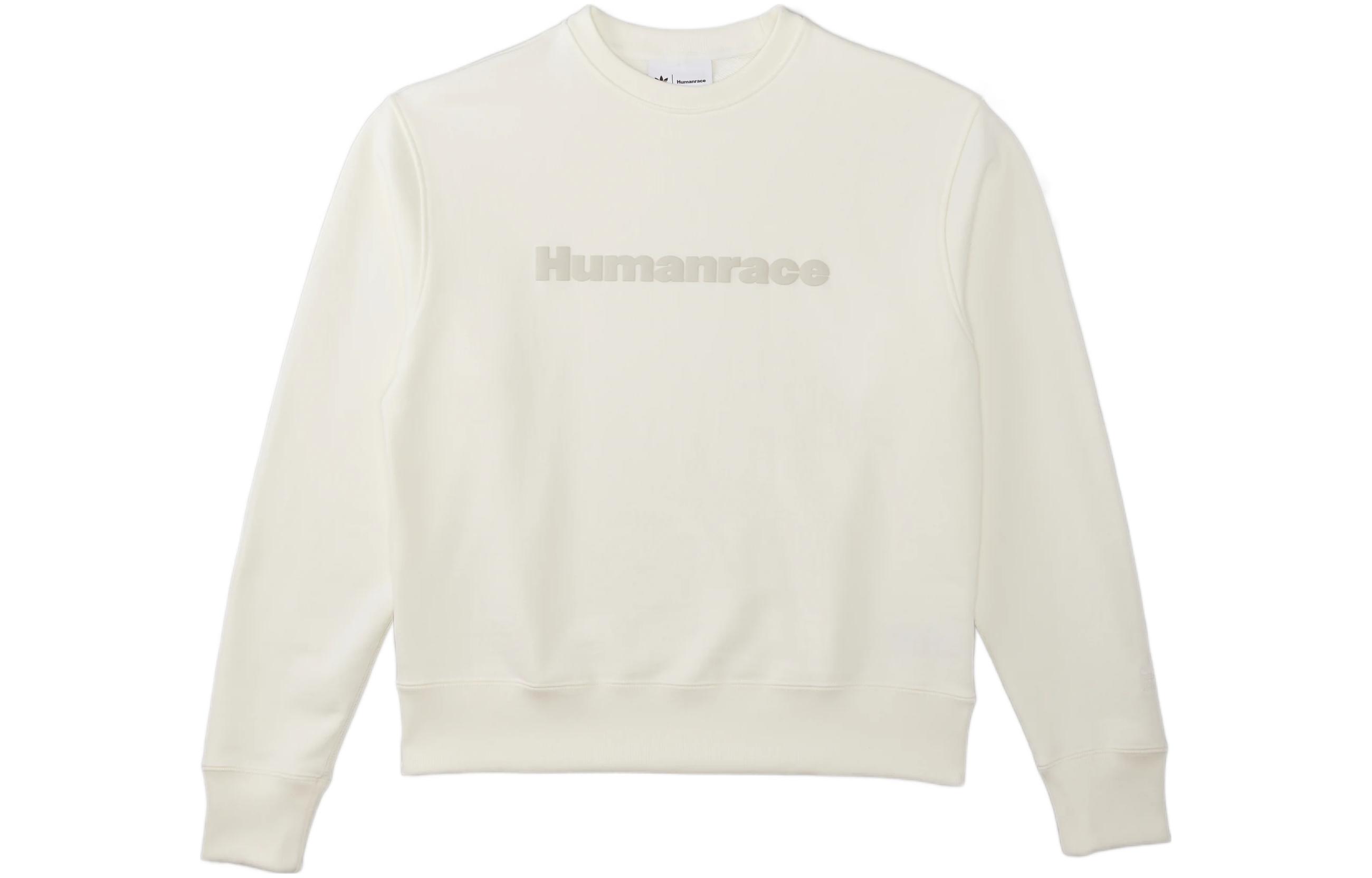 adidas Pharrell Williams Crewneck Sweatshirt Han Jade White Unisex HK6695
