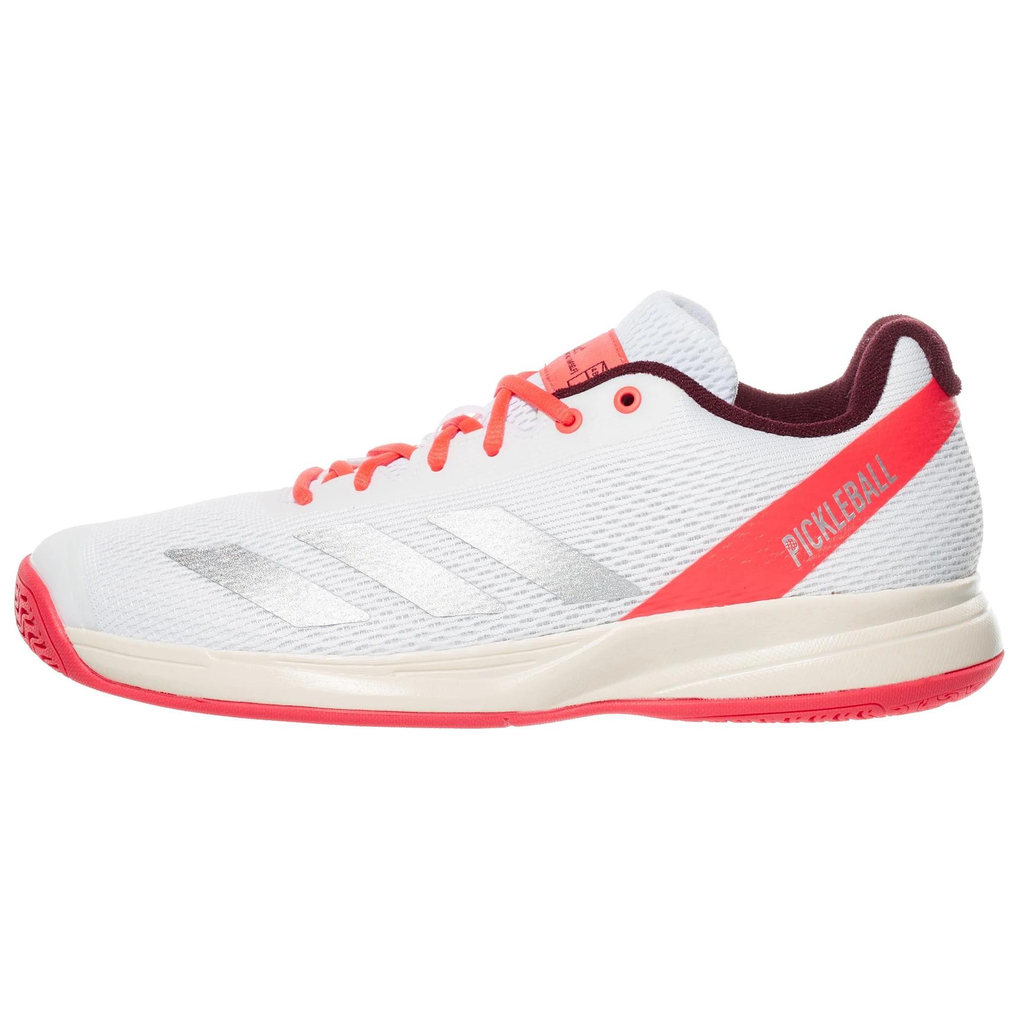 adidas Pickleball Low-Top Training Shoes White/Red - Comfort & Anti-Slip JQ3241
