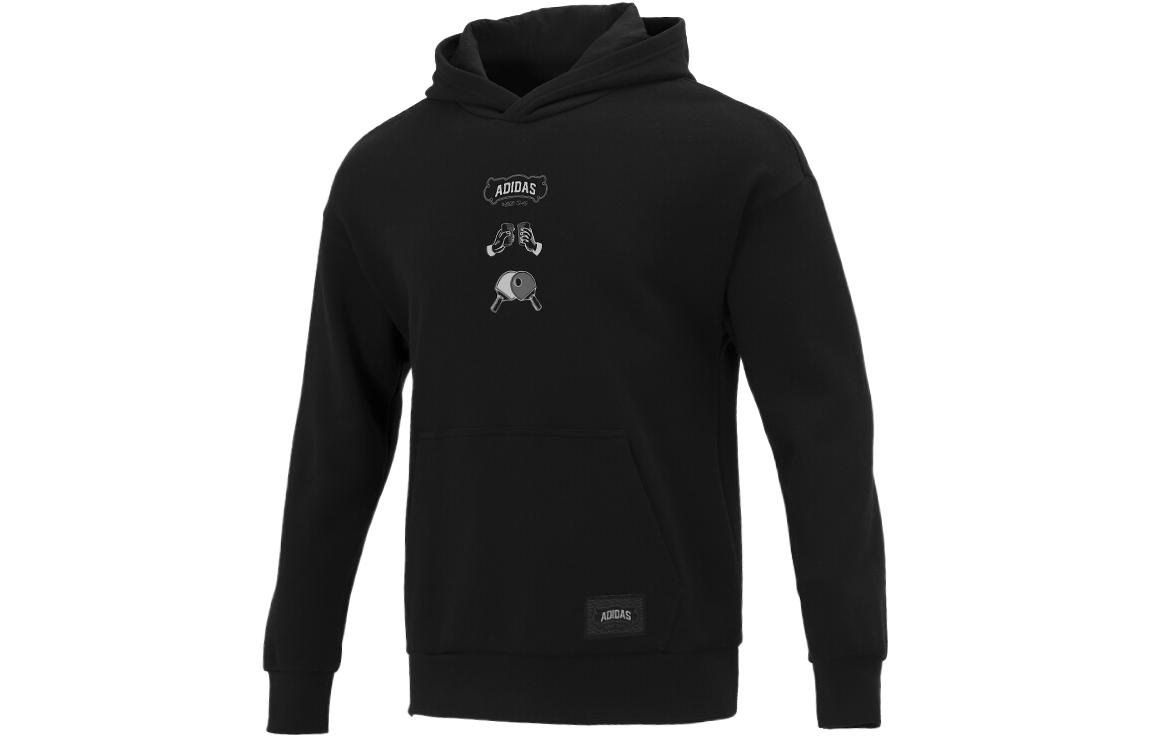 adidas Ping Pong Cartoon Print Hoodie Black HE7466
