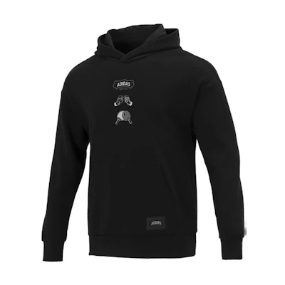 adidas Ping Pong Cartoon Print Hoodie Black HE7466