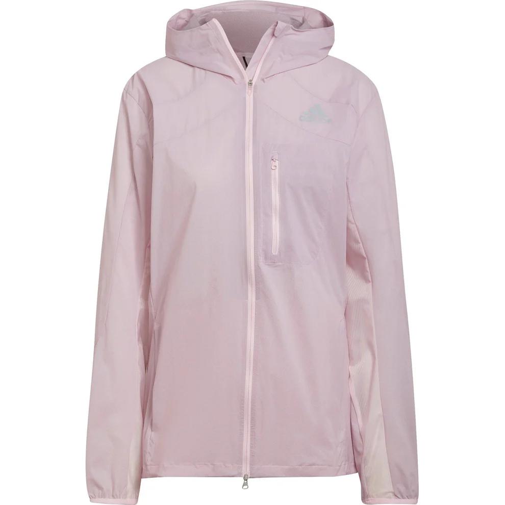 adidas Pink Lightweight Reflective Zip-Up Logo Hoodie Jacket HF9307