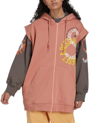 阿迪达斯粉色标志拉链连帽短袖外套男女同款卫衣 IB5903 Lookbook 阿迪达斯粉色标志拉链连帽短袖外套男女同款卫衣 IB5903