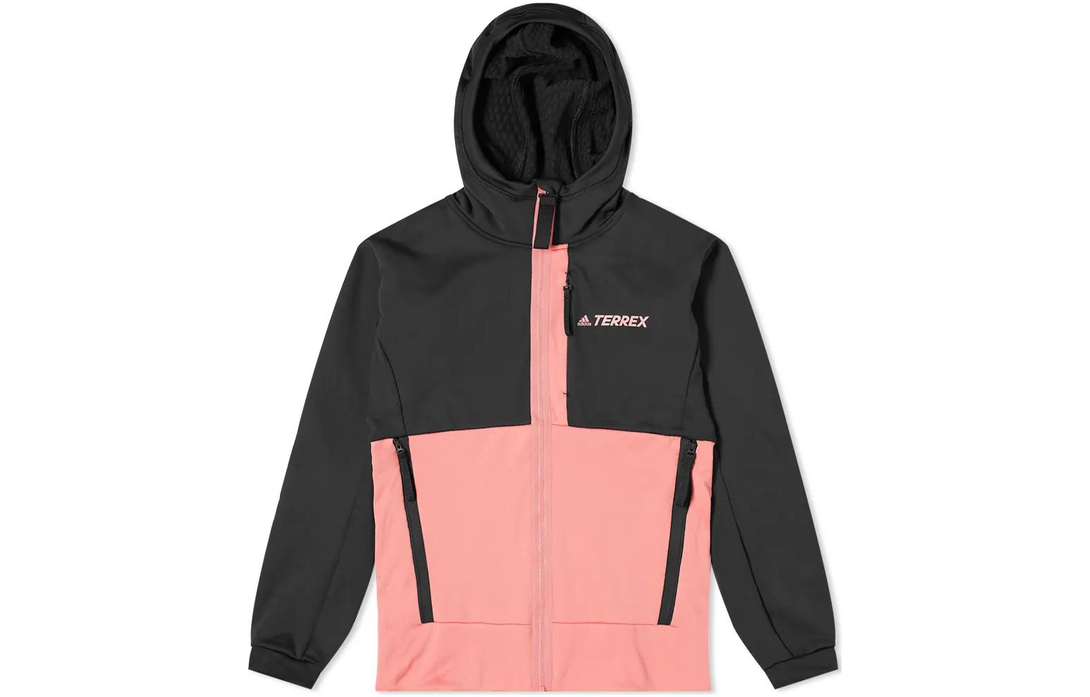 adidas Pink Logo Print Slim Fit Zip-Up Jacket GI7315