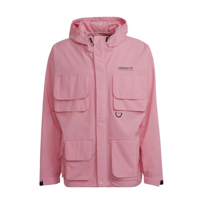 adidas Pink Outdoor Utility Jacket with Logo and Printed Pocket Details HK4997