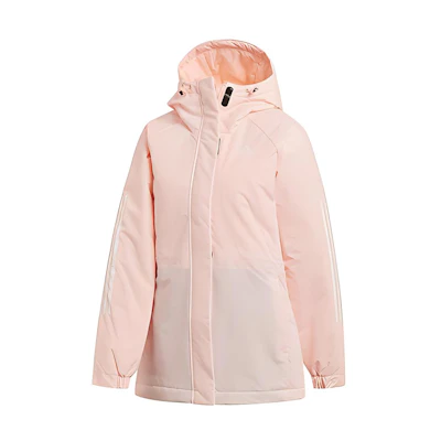 adidas Pink Unisex Casual Hooded Puffer Jacket Winter Edition FT2594