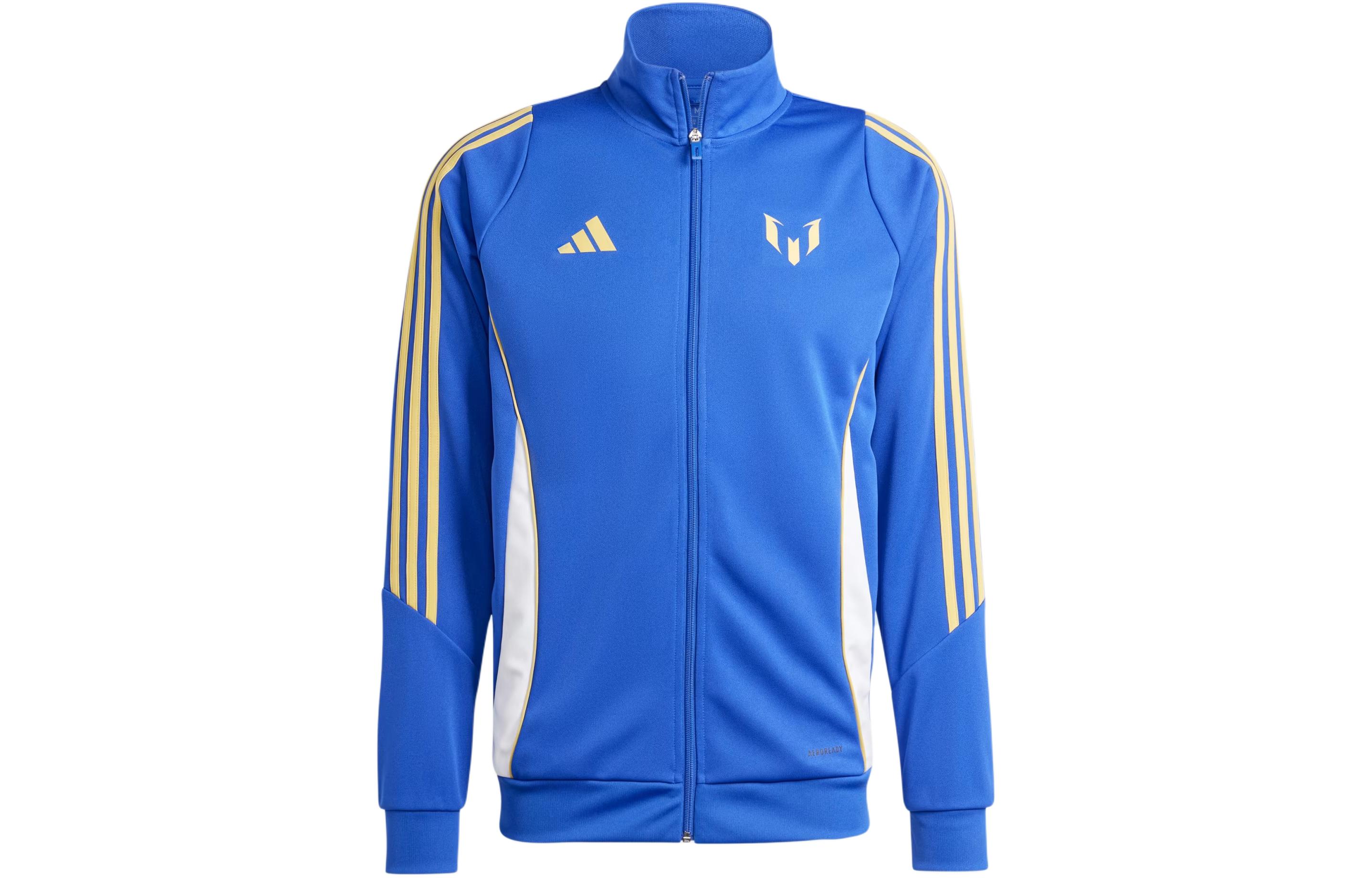 adidas Pitch 2 Street Messi Track Jacket Blue Retro Soccer Zip-Up IS6465
