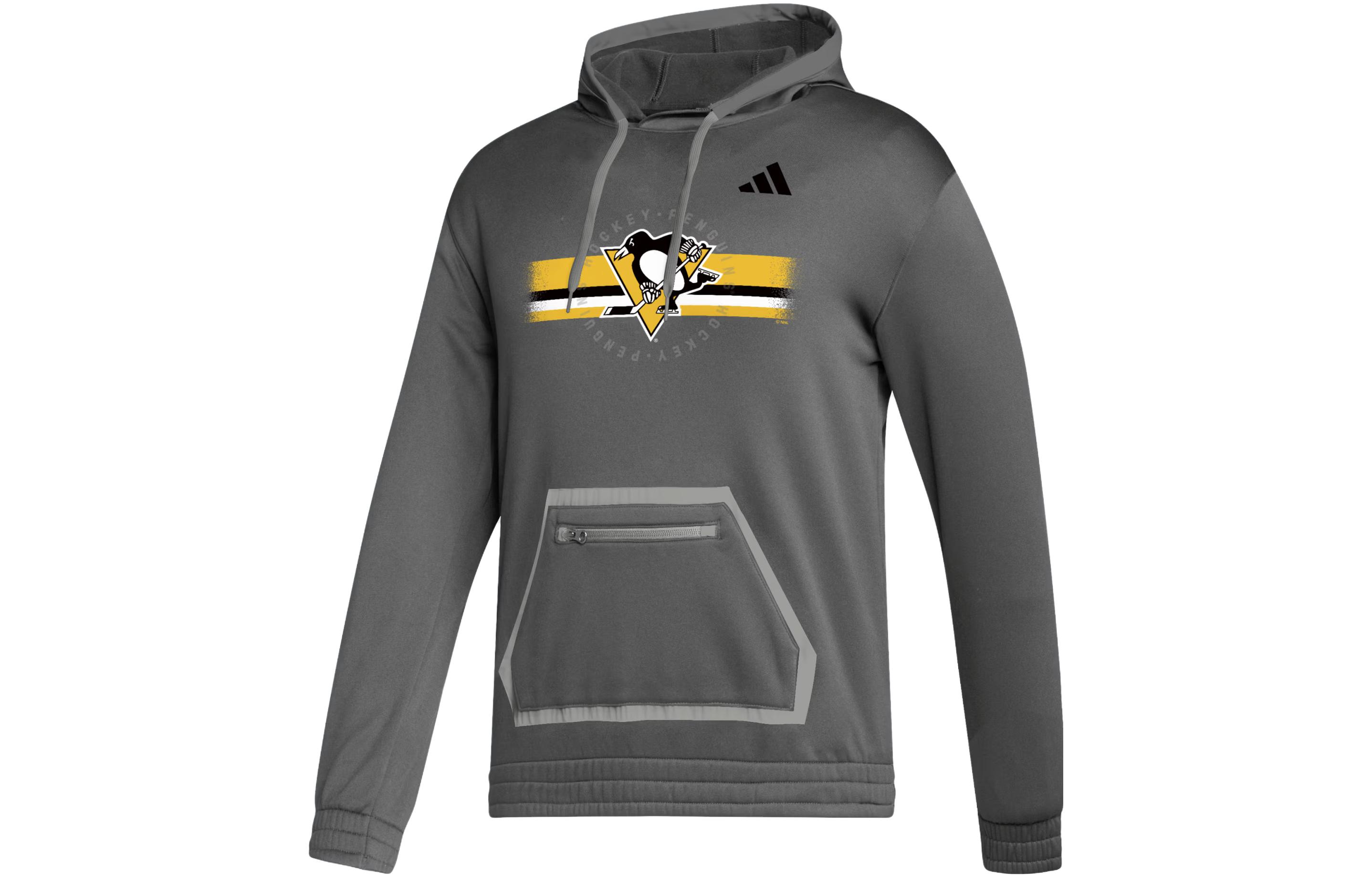 adidas Pittsburgh Penguins Graphic Hockey Hoodie Grey () IK6650