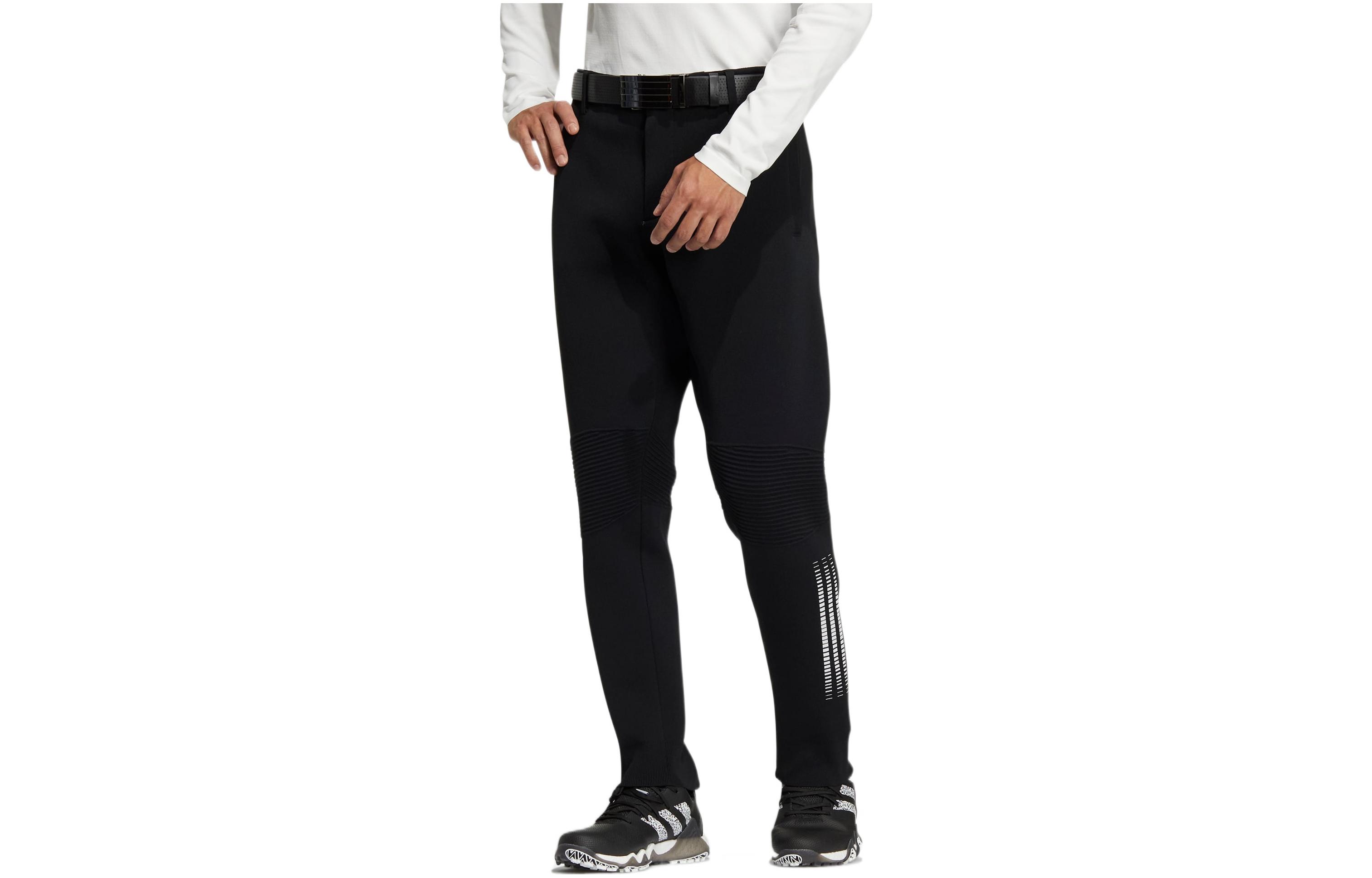 adidas PK JQD  Black Striped Golf Knit Straight-Leg Pants HG1670