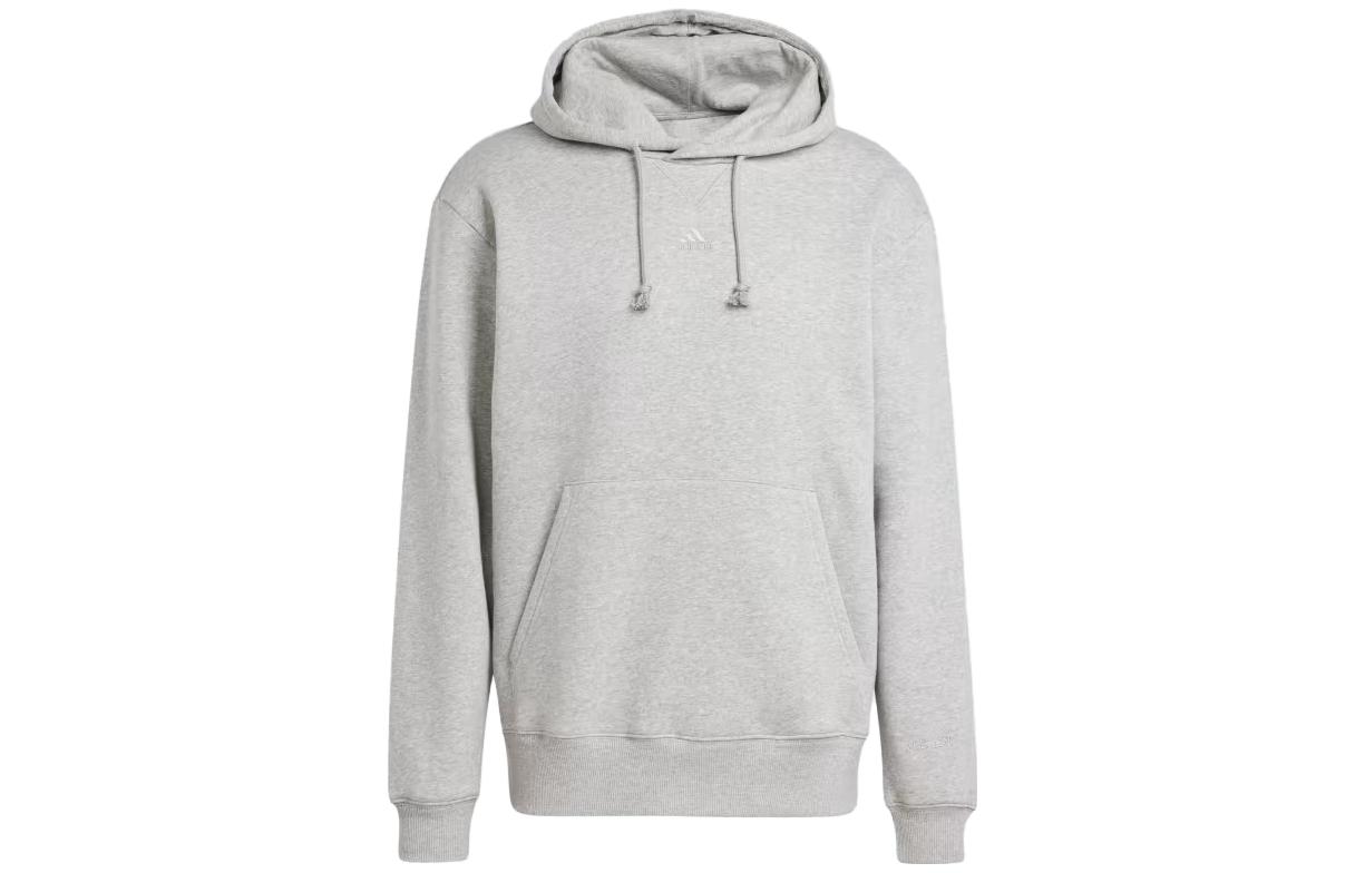 adidas Plain Drawstring Hoodie Grey IJ6886