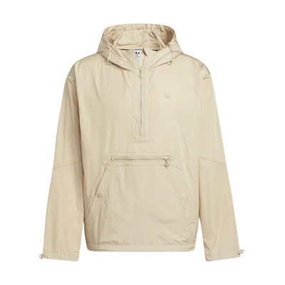 adidas Plain Half-Zip Hoodie Sweatshirt in Coffee Brown HM8044