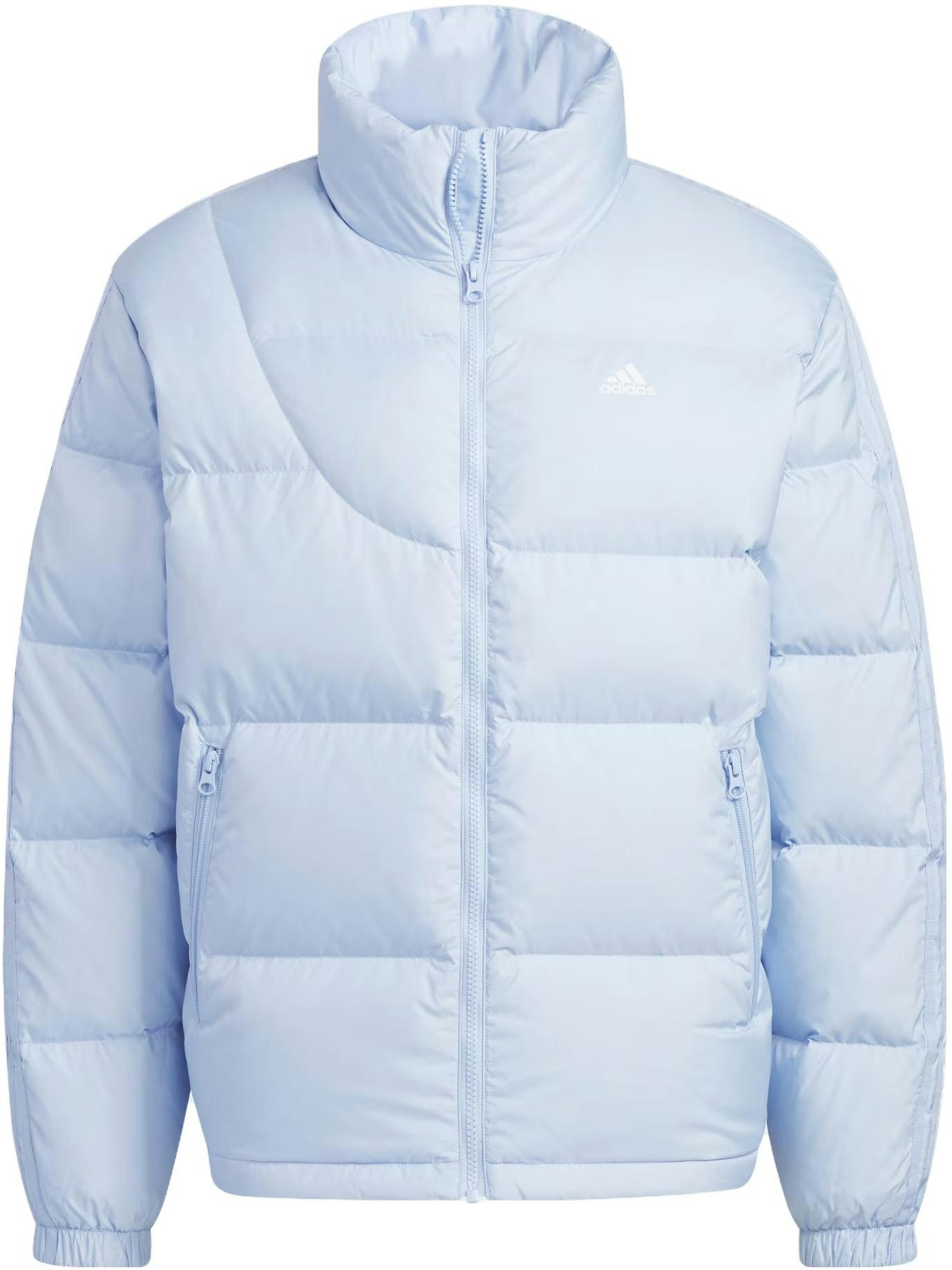 adidas-plain-logo-down-jacket-light-pink-blue-unisex-casual-sportswear-ik-2418