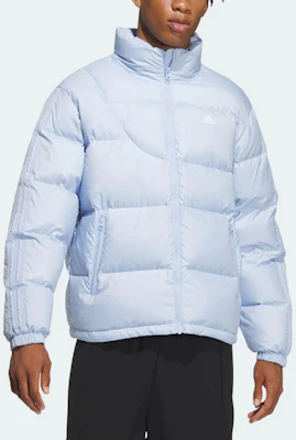 阿迪达斯简约标志粉蓝色羽绒服男女通用休闲运动外套 IK2418 Lookbook 阿迪达斯简约标志粉蓝色羽绒服男女通用休闲运动外套 IK2418