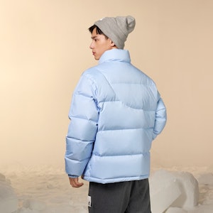 アディダス プレーンロゴ ダウンジャケット ライトピンク ブルー ユニセックス スポーツカジュアルウェア IK2418 Details for アディダス プレーンロゴ ダウンジャケット ライトピンク ブルー ユニセックス スポーツカジュアルウェア IK2418