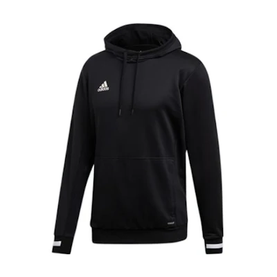 adidas Plain Pullover Hoodie with Logo Embroidery in Black DW6860