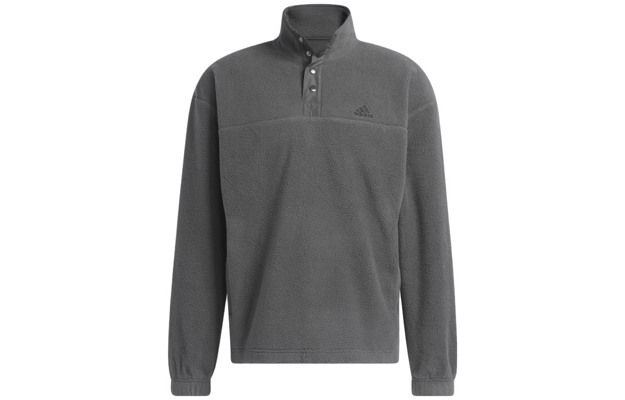 adidas Polar Fleece Pullover Grey Sweatshirt with Logo IN9947