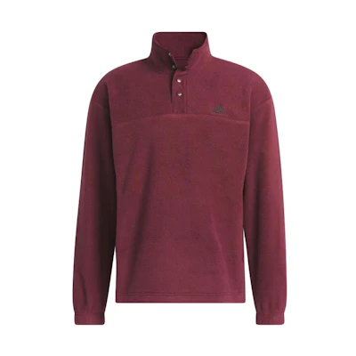 adidas Polar Fleece Pullover Red Long-Sleeve Sweatshirt IU3163