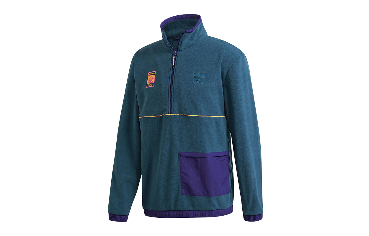 adidas Polar Outdoor Retro Fleece Pullover Sweatshirt Men Multicolor FR0598