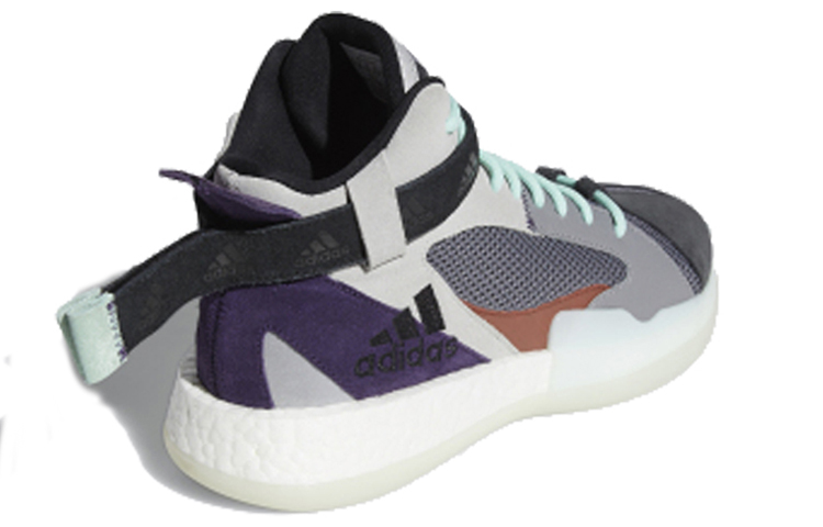 Lookbook adidas Posterize 減震防滑 中筒 復古籃球鞋 男款 黑銀