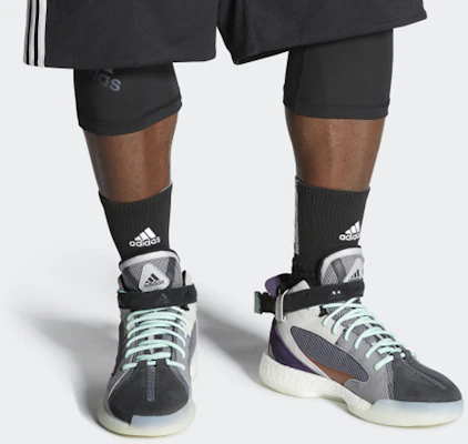 adidas Posterize 減震防滑 中筒 復古籃球鞋 男款 黑銀 Details for adidas Posterize 減震防滑 中筒 復古籃球鞋 男款 黑銀