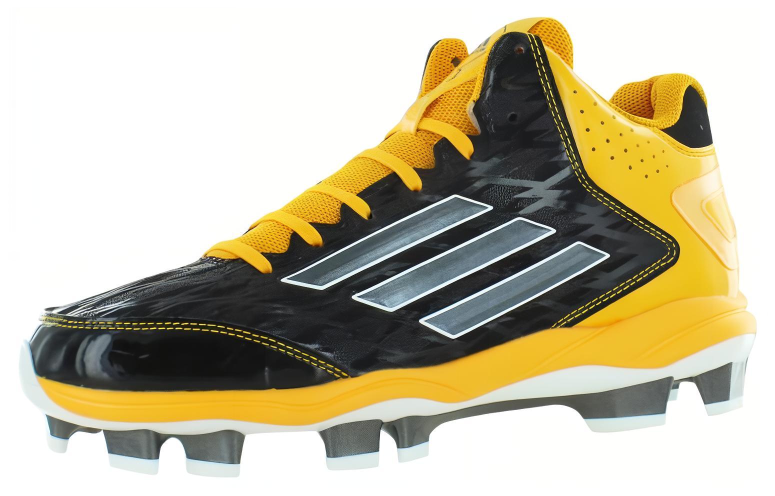 adidas PowerAlley 2 baseball Cleats Style 'Black Yellow' D74073